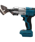 Close-up side view of WALFRONT Cordless Metal Shear For 18V Batteries with 360 rotating blade for cutting stainless steel.
