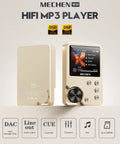 HiFi MP3 Player With Lossless DSD High Resolution Audio Portable HighRes Music Player with gold finish and controls visible