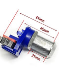 Upgrade Your Game Machine With This Brass Keyed Alike Start Key Switch Lock That Nails The Hardware Fix Like A Boss For All Your DIY Projects Perfect For Furniture And Arcade Gear, showcasing a blue brass key switch.