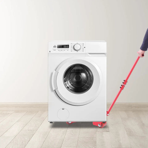 Heavy Duty Machinery Dolly With 360 Degree Swivel Pu Wheels Two Ton Capacity under a washing machine for easy moving.