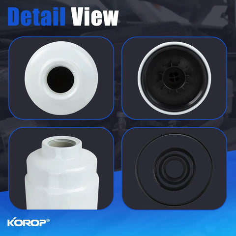 Detailed view of Diesel Engine Fuel Filter For 2001 Through 2016 Chevy Silverado 2500 HD 3500 HD And GMC Sierra 2500 3500 HD Duramax