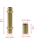Heavy Duty Six Piece Double Ended Straight Light Pole Kit With Secure Slide Connectors For Pendant Island And Chandelier Fixtures Matte Black Coating No Fuss Internal Wiring Runs 40mm rod with 20mm coupler.