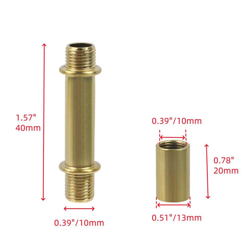 Heavy Duty Six Piece Double Ended Straight Light Pole Kit With Secure Slide Connectors For Pendant Island And Chandelier Fixtures Matte Black Coating No Fuss Internal Wiring Runs 40mm rod with 20mm coupler.