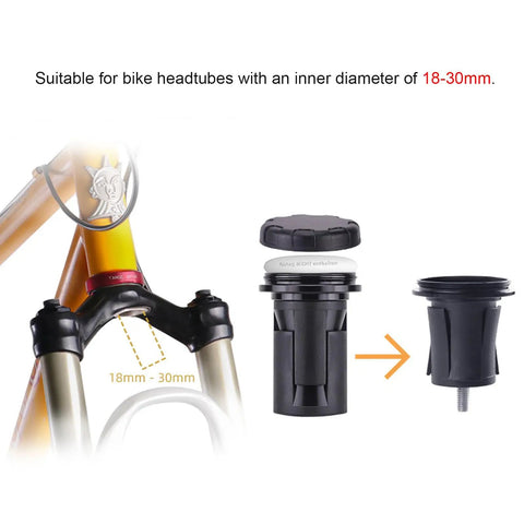 Hidden AirTag Bike Mount For Forks With Anti Theft Protection Waterproof Aluminum Bicycle Holder suitable for 18-30 mm diameters