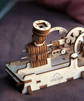 Hands On Dope Pneumatic Engine 3D Wooden Puzzle Kit For Teens And Adults No Glue Brain Teaser Construction Set Realistic Wooden Mechanical Model DIY Gift Plywood Build Educational Fun, wooden model on table