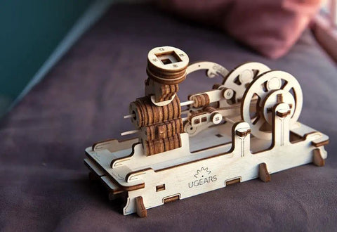 Hands On Dope Pneumatic Engine 3D Wooden Puzzle Kit For Teens And Adults No Glue Brain Teaser Construction Set Realistic Wooden Mechanical Model DIY Gift Plywood Build Educational Fun, wooden model on table