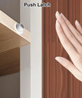 Push To Open Cabinet Hardware Kit 12 Pack Magnetic Latch And Door Touch Latch For Cabinets White No Handles in use