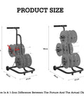 Multi Spool Cable Dispenser Cart On Wheels For Easy Wire Dispensing In Factories, size dimensions 90cm x 49cm x 47cm