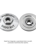 Dado Nut Replacement For SawStop Table Saws With One Piece Arbor Nut And Washer Full Thread Engagement Easy Install Fits Standard Arbor