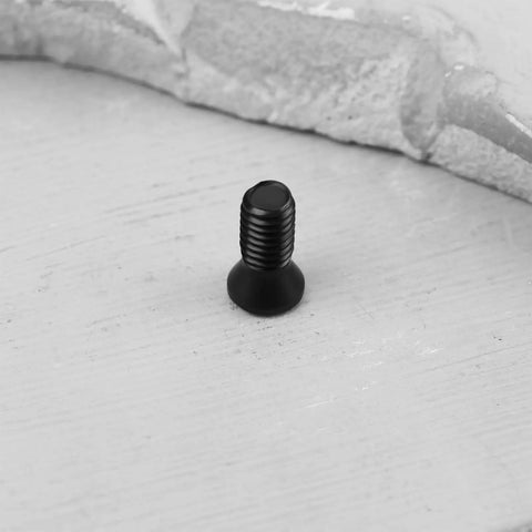 10 Piece Pack Of Heavy Duty Black Carbon Steel M4X10MM Torx Screws Featuring T15 Drive And 12.9 Grade Build on a light wooden surface.