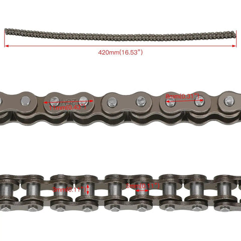 Heavy Duty 132 Link 25H Drive Chain For Razor MX Series Dirt Bikes And Mini Motocross Rigs XRF500 Off Road Scooters details