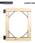 Heavy Duty Anti Sag Bracket Kit For Wooden Fences Shed Doors Driveway Gates Corral Gates And Wood Windows Two Pack Built Tough For Outdoor Durability With Rust Proof Black Powder Coat Finish And Zinc Plated showing assembly stage.