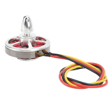 Close-up of one 4Pcs 5010 750KV Disc Brushless Motors for Multicopters and Quadcopter Drones, with aluminum alloy body and wiring.