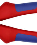 Ultra-High Leverage 9 1/4 Inch Lineman Pliers With Fish Tape Puller And Crimper, Knipex with dual-component grip and polished steel jaws.