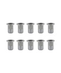 Alloy Rivnut Tool Inserts M5 X 12mm Pack Of 10 For Bike Cage And Rack Mounts Includes M6 M5 M4 M3 Mandrels And 7.25mm O.D. Silver Finish