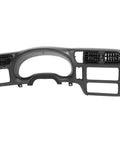 Dash radio bezel cover, gray plastic, for 1998–2004 Chevy S10 Blazer/GMC Jimmy, single-DIN panel.