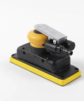 Air Powered Jitterbug Orbital Sander Kit, One Eighth Inch Orbit, 10,000 OPM, Non Vacuum, black and yellow design for flat surfaces