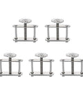 Five Flow Control Tubing Clamps Adjustable Swivel Screw Hose Clamp Set For Lab Easy To Fine Tune Liquid Flow, strong grip, leak proof