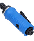 Pneumatic Right Angle Air Die Grinder With Sealed Ball Bearings Compact Design For Tight Spaces Smooth Operator polished blue zinc alloy body.