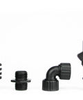 Ultra 400 GPH Submersible Pond Pump With Mag Drive No Hassle Setup flexible hose adapters set for easy installation.