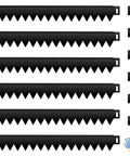 Heavy Duty Black Steel Landscape Edging Kit 20 Foot 6 Pack With Gloves and connectors, 5 Inch Heavy Gauge Rounded Edge Metal Border