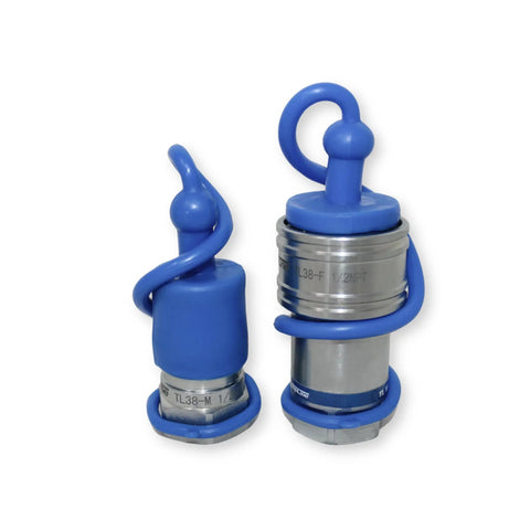 One Half NPT Quick Connect Hydraulic Coupler ISO 5675 Ball Style Heavy Duty With One Half Inch Body for agricultural equipment.