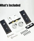 Dope Three Pack Mortise Lock Set For Interior Doors With Crystal Glass Knobs And Skeleton Key Oil Rubbed Bronze Finish