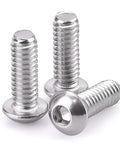 1/4-20 Button Head Socket Cap Bolts 3/4 Inch Stainless Steel 304 18-8 With Allen Hex Drive Bright Finish Heavy Duty Full Thread