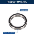 HiPicco 6700-2RS deep groove ball bearing front view, 10x15x4 mm, chrome steel, double sealed