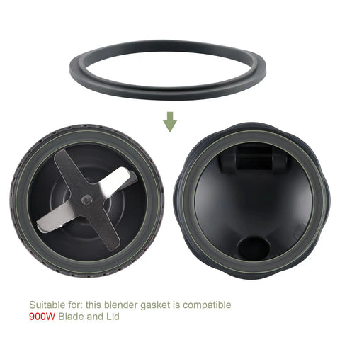 Six Pack Replacement Parts Sealing Gaskets For NutriBullet 900W Blenders Premium Silicone BPA Free Dishwasher Safe Gasket Set For Extractor Blade Replacements, gray seal ring