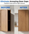 Before and after using Ultra Thin No Drill Magnetic Cabinet Catch Set With Adhesive Stainless Steel Door Latch Keeps Kitchen And Bathroom