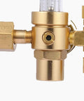 CO2 Gas Regulator With Full Copper Flowmeter For MIG TIG Welding, Adjustable 0 To 25 LPM, CGA-320 Bottle Connection, Durable Welding Gas Regulator Valve For Pro Welders, front view