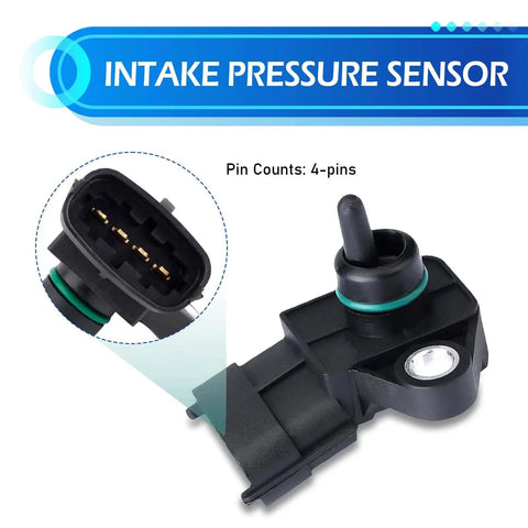 Direct Fit Map Sensor Replacement For Kia Vehicles That Fits Accent 2012 2019 Tucson 2010 2019 Sonata 2008 2018 Elantra 2011 2019 Equus 2012 2016 Forte 2010 2013 Optima 2008 2016 Rio 2012 2014 For Solid Map And Crankcase Pressure Readings intake pressure sensor