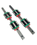 Rock solid Precision Linear Guide Rail Kit Featuring High Grade Steel Blocks And Smooth HGW25CC Sliders With 900mm HGR25 Rails on white background