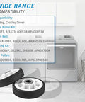 Ready To Roll All In One Dryer Repair Kit With Drum Rollers And Bearings Belt And Pulley For Maytag Neptune Crosley Kenmore MDE5500AYW