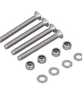 Removable Table Leg Bracket Sleek Aluminum Support Stand For Rv Motorhome And Yacht Road Trips hardware set including bolts and washers.