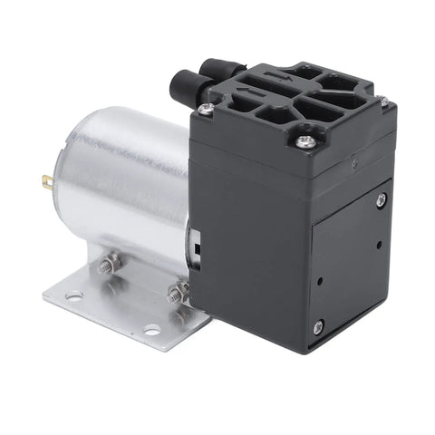 Dc 12V Mini Vacuum Pump With Quiet Operation Oil-Free Design For Sampling Instruments. High Performance Micro Diaphragm Air Compressor Aluminum Body Suction Pump For Gas Analysis And Lab Equipment.