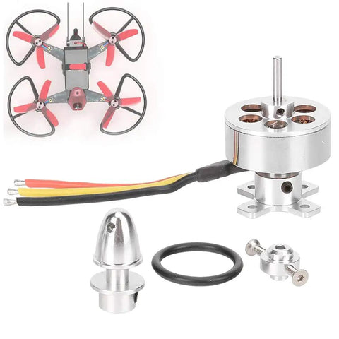RC Brushless Motor 1700KV for Fixed Wing Planes Lightweight Replacement Part for KT Board Foam Planes with accessories