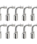 10 Pack Half Inch Hydraulic Hose Fittings 90 Degree JIC 37 Degree Female End Elbow Crimp Fittings for Half Inch ID Hose Durable Carbon Steel Construction Compatible With Weatherhead U Series And Dayco Crimpers