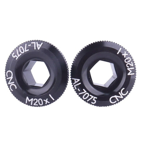 Two Pack M20 Crankset Arm Bolts Aluminum Alloy For Bike Crank Cover Screws Black