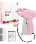 Stitch Gun For Clothes Quick Fix Kit With Five Needles And 1000 Black And 1000 White Fasteners Pink And White For Instant Fabric Repair