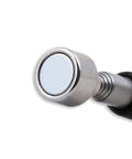 Close-up of the magnet tip on the 10Lb Pocket Magnetic Pickup Tool With Swinger Hook and Lightweight Aluminum Handle, compact design.