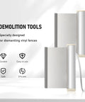 Vinyl Fence Rail Removal Tool For 5.5 Inch High Rails Quick Release Design Fits 4 By 5.5 Fence Rails Modern White Finish