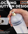 HORUSDY 500cc fluid extractor oil syringe with white plastic body and brass valve, handheld front view