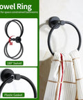 Dope Matte Black 5 Piece Bathroom Hardware Set With A 16 Inch Towel Bar, Toilet Paper Holder, Towel Ring, And Two Robe Hooks Sleek Modern Finish