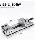 Tough As Nails Precision Work Vise Clamp With 5 Inch Opening and Snappy Rotary Knob Adjustment dimensions diagram with measurements.
