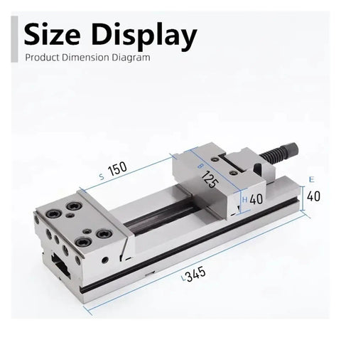 Tough As Nails Precision Work Vise Clamp With 5 Inch Opening and Snappy Rotary Knob Adjustment dimensions diagram with measurements.
