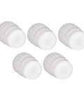 Five white Half Inch Flair It Female End Cap For PEX And Gray Tubing Leak Resistant No Crimp Compression RV Plumbing Fitting Termination