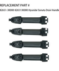 Black Exterior Door Handle Set For Hyundai Sonata 2005 2006 2007 2008 2009 2010 Front Driver Passenger Rear Left Right 4 Pcs