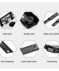 Heavy Duty Cold Rolled Steel Drawer Slides Two Section Butter Smooth Cabinet Tracks 12 Inch detailed components including steel ball and rubber pad.
